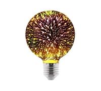 QVAQHBDBVM 1fortunate Ampoule Led colorée E27 4W AC220V, 5 pièces/lot, ampoule Edison for feux d'artifice, lampe de décoration 3D for vacances et noël(3D G95 Bulb)
