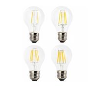 QVAQHBDBVM 1fortunate Lot de 20 bougies LED à Filament, AC220V E27 2W 4W 6W 8W A60, ampoule Globe rétro Edison, lampe blanc froid/chaud(Cold White,2W)