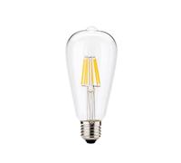 QVAQHBDBVM 1fortunate Pack de 10, ampoule à filament LED AC220V ST64 E27 2W/4W/6W/8W, ampoule LED Edison, ampoule suspendue Vintage(6W)