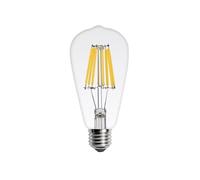 QVAQHBDBVM 1fortunate Pack de 10, ampoule à filament LED AC220V ST64 E27 2W/4W/6W/8W, ampoule LED Edison, ampoule suspendue Vintage(8W)