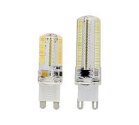 QVAQHBDBVM 1fortunate Pack de 10, ampoule LED maïs AC220V G9 5W/7W 64/104LEDs-SMD3014 lampe de projecteur de lustre(Warm White,64LED)