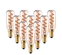 QVAQHBDBVM 1fortunate Pack de 10, lampe LED à Filament souple, AC220V T25 E14 3W LED variable ambre 2200K, taille 25 * 85mm
