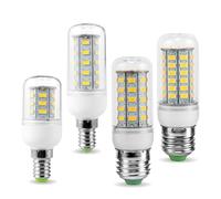 QVAQHBDBVM 1fortunate Pack de 12, ampoule de maïs LED AC220V E27/E14 24/36/48/56/69/72LED s-SMD5730 lustre bougie lampe de décoration de la maison(Cold White,24leds E14)