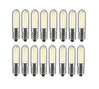 QVAQHBDBVM 1fortunate Pack de 16 ampoules LED à Filament COB, Mini lampes E12/E14 1W/2W/0.5W AC220V, réfrigérateur, congélateur, éclairage de Machine à coudre(Warm White,E12 0.5W)