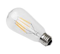 QVAQHBDBVM 1fortunate Pack de 20, ampoule à Filament LED Vintage AC220V E27 4 W/6 W ampoules LED lampes lampe Globe en verre Edison suspension blanc chaud(Clear cover,6W)