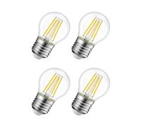 QVAQHBDBVM 1fortunate Pack de 4, ampoule à filament LED rétro AC220V E14/E27 ampoule LED Edison ampoule à suspension vintage en verre(G45 2W E27)
