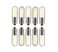QVAQHBDBVM 1fortunate Paquet de 20, ampoules à Filament COB LED AC220V E12/E14 1W 2W 4W, Mini lampes for réfrigérateur congélateur Machine à coudre(Warm White,E14 0.5W)