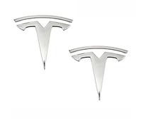 QVBGFF EmblèMe Logo Voiture Remplacement, pour Tesla Model 3 X Y,Latéral Corps Queue de Coffre Badges Accessoires Collants, Accessoires décoration Carrosserie,A