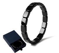 Qvhgnxcm Bracelet d'hématite Hemys, bracelet d'hématite naturelle pour la force et la vitalité, les bracelets d'hématites d'Hemys pour hommes, la confiance de restaurer et votre bord, le