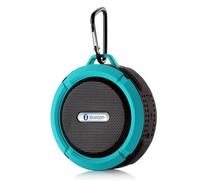 Qvhgnxcm Haut-Parleur de Douche avec Bluetooth, IPX7 étanche, lumières dynamiques et véritable stéréo sans Fil, Portable pour l'utilisation de la Salle de Bain (Bleu)
