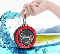 Qvhgnxcm Haut-Parleur de Douche avec Bluetooth, IPX7 étanche, lumières dynamiques et véritable stéréo sans Fil, Portable pour l'utilisation de la Salle de Bain (Bleu)