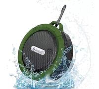 Qvhgnxcm Haut-Parleur de Douche avec Bluetooth, IPX7 étanche, lumières dynamiques et véritable stéréo sans Fil, Portable pour l'utilisation de la Salle de Bain (Bleu)