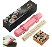 Qvhgnxcm Rouleau de sushi, Sushi Bazooka, Maker de sushi, bazooka à rouleau à sushi avec tapis de bambou pour débutants (bleu)