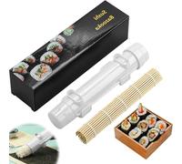 Qvhgnxcm Rouleau de sushi, Sushi Bazooka, Maker de sushi, bazooka à rouleau à sushi avec tapis de bambou pour débutants (bleu)