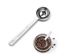 Qvhgnxcm Scoop de café Spoon - cuillère à Soupe de cuillère à Mesure, cuillères à café en Acier Inoxydable de 15/30 ML, cuillère à café de café pour café, thé et Poudre (Argent, 15 ML)