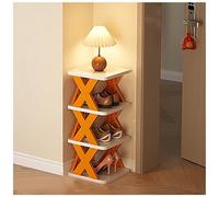 QVK Meuble à chaussures indépendant n'a pas besoin d'être installé, peut être démonté et librement combiné, avec un espacement de 16 cm, convient pour l'entrée du couloir de la maison (S, orange)