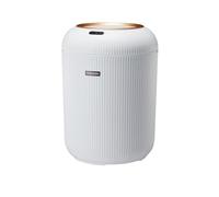 QVK Smart Sensor Poubelle automatique avec capteur de technologie - Pratique et hygiénique - Facile à utiliser - Pour cuisine, salle de bain, chambre à coucher, salon, bureau et extérieur (blanc)