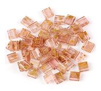 QW 5x5x2mm 50pcs Deux Trous Tila Perles Perles de graines de Verre tchèque Multicolore pour Les Bijoux à Aiguilles Making Miyuki Vintage Tila Bracelets Accessoires D111 (Color : 36)