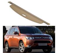 QWASZX Étagère de Coffre arrière rétractable pour Mitsubishi Outlander 2008-2013, Protection du Panneau de sécurité Rouleau Aveugle Bagages Couverture Pare-Soleil Accessoires de Voiture (Noir/Beige)