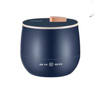 QWAXTRIW Cuiseur à Riz électrique 1,6 L, Mini cuiseur à Riz pour 1-2 Personnes, avec revêtement en céramique antiadhésif et Couvercle en Acier Inoxydable, Pot Chaude pour Appartement/Petite