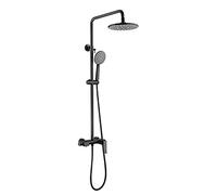 QWAXTRIW Ensemble combiné de Douche Mural de 10 Pouces, Eau Chaude et Froide, Pomme de Douche Multifonction, Robinet de Baignoire, Finition Or brossé, Mise à Niveau élégante de la Salle de Bain