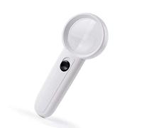 QWAXTRIW Lunes d'agrandissement, 5X LED Grannifing loupe, des Enfants Pratiques Dents des Livres âgés Ding newsper Petit Gagnant Portable Portable avec 2 Lampes stabiliser Le vaste océan