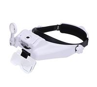 QWAXTRIW Magrand de Bande, lulginale lilluminée avec légère, Mains Libres, pour la Lecture, réparation électronique et Travail Ferme, 6 lentille détachable 1.0X, 1,5X, 2,0X, 2,5X, 3,5X