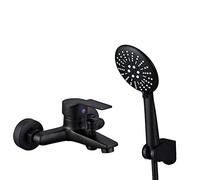 QWAXTRIW Mitigeur de Douche Multifonctionnel avec Pomme de Douche et Tuyau en Laiton, Finition chromée, Robinet de Salle de Bain, débit d'eau réglable, Installation Facile pour salles de Bains