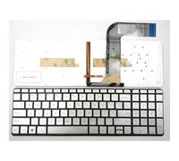 QWCOZSY Clavier argenté sans Cadre et rétroéclairé pour Ordinateur Portable HP Envy 17-K150NR -K151NR -K152NR -K153NR -K170CA