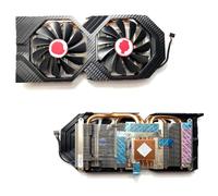 QWCOZSY pour XFX pour Radeon RX580 588 590 8GB Black Wolf Version Black Wolf Carte Graphique Remplacement Ventilateur radiateur Ensemble Faciles à remplacer