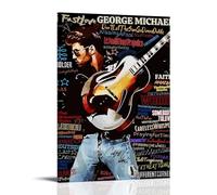 QWCWZPPZ Impression sur toile de l'album de musique George Michael Singer - Décoration murale - Décoration pour chambre à coucher - 20 x 30 cm - Style cadre