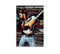 QWCWZPPZ Impression sur toile de l'album de musique George Michael Singer - Décoration murale - Décoration pour chambre à coucher - 60 x 90 cm - Style sans cadre