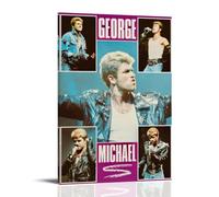 QWCWZPPZ Impression sur toile de l'album de musique George Michael Singer - Décoration murale - Pour chambre à coucher - 60 x 90 cm - Style cadre