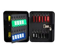 QWdfgS Armoire à clés, Boîte à clés avec Serrure Combinaison, 5 Types de capacité en Option, Armoire Murale, Rangement Voiture, Gestion des(Black with Label,48 Keys)