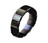 QWdfgS bracelet en obsidienne noire, Bracelet classique en obsidienne noire, pierre d'oeil arc-en-ciel naturelle, d'énergie de poignet, rangée main, amulette for hommes et femmes
