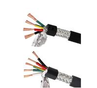QWdfgS Câbles électriques Câble blindé à 3 conducteurs Anti-interférence 12-26AWG en cuivre Pur RVVP câble de Commande blindé Fil de Signal de 1 mètre(18 AWG)