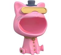 QWdfgS Corbeille à fruits en céramique, Statue de plateau rangement bureau chat chanceux, petit objet décor moderne, bol bonbons for le, cadeau décoration intérieure-rose-petit(Roze,L)