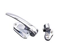 QWdfgS loquet de portail, Poignée de porte four, petite poignée verrouillage à pression, réglable en hauteur, serrure industrielle, refroidisseur pied(Large 4 Screw Holes)