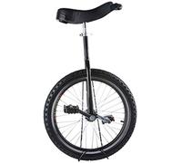 QWdfgS monocycle, Monocycle 24/20/18/16 Pouces, monocycles for Adultes, avec Jante en Alliage, Pneu Extra épais, siège réglable, for Sports de Plein air, Fitness, Exercice santé(Black,20inches)