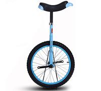 QWdfgS monocycle, Monocycle à Roues de 16 Pouces for Enfants avec Jante en Alliage, Pneu très épais et Support Rangement Robuste, équilibre, Exercice Cyclisme, Fitness for Adultes(Blue)