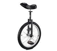 QWdfgS monocycle, Vélo Amusant d'exercice d'équilibre de Roue 20 Pouces for Adultes - Siège réglable Capacité 150 kg Scooter Fitness for représentation Cirque(Black)