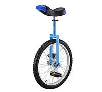 QWdfgS monocycle, Vélo Amusant d'exercice d'équilibre de Roue 20 Pouces-siège réglable-capacité 150 kg-Trottinette Fitness for représentation Cirque(Blue)