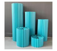QWdfgS Présentoir, Colonnes en papier pliables, socles d'affichage, vases de mariage, support pièce maîtresse carton(Blu,Diameter 40cm)