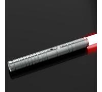 QWdfgS Sabre Laser, Sabre Laser, RVB 7 Couleurs, 3 Voix de modèles, Effets sonores Swing et Combat, Jouets Cadeaux Cosplay for Enfants 6 Ans Plus(Silver)