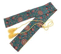 QWdfgS Sac pour épée d'arts Martiaux, Étui de Transport Tai Chi, Housse d'épée Katana Wakizashi en Soie, Sac Kendo avec Pompon doré,C(B)