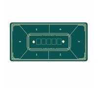 QWdfgS Tapis de Jeu, Tapis de Disposition Table Professionnel avec Sac Transport, Couverture Dessus Jeu en Caoutchouc for Les fêtes(Green,S)