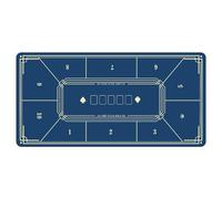 QWdfgS Tapis de Jeu, Tapis de Disposition Table Professionnel avec Sac Transport, Couverture Dessus Jeu en Caoutchouc for Les fêtes(Blue,L)