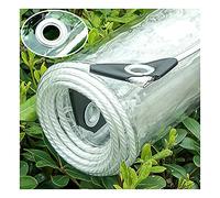 QWEASDF Bâche Étanche Transparente, Bâche Pliable, Coupe-Vent Bâche, 0.35mm, antipoussière, résistance à déchirure, Anti-vieillissement, pour Serre Couverture végétale Balcon Jardin,1.2x2m/3.9x6.5ft