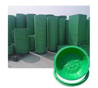QWEASDF Caniveau Couvercle de Regard Invisible pour Fosse Septique de Champ D'épuration, Couvercle de Bassin D'épuration en Plastique Vert avec Base, Cache-Pots de Plantation(A40*40CM/15.7 * 15.7IN)