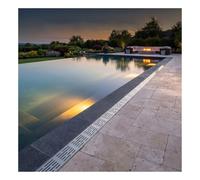 QWEASDF Caniveau De Terrasse en Acier Inoxydable，Caniveau Etroit Terrasse | Personnalisable，pour Jardin, Terrasse, Allée Drainage Terrasse, Piscine, Jardin